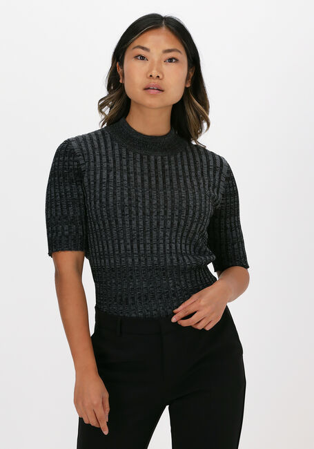 Dunkelgrau NEO NOIR Top MALLOY SPACE DYE BLOUSE - large