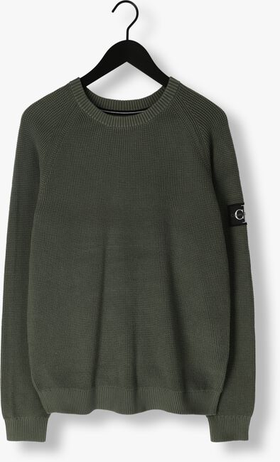 Dunkelgrün CALVIN KLEIN Sweatshirt BADGE EASY SWEATER - large