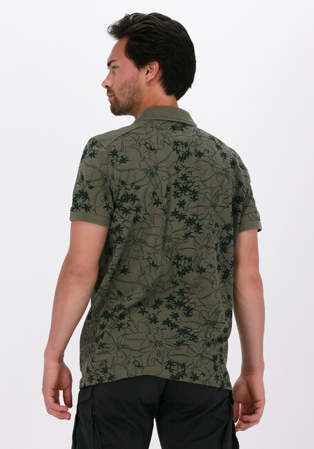 Olive PME LEGEND Polo-Shirt SHORT SLEEVE POLO LIGHT PIQUE SUSTAINABLE AOP - large