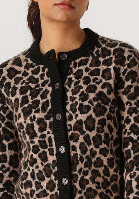 Mehrfarbige/Bunte TOMMY JEANS Strickjacke TJW LEOPARD CARDIGAN - large