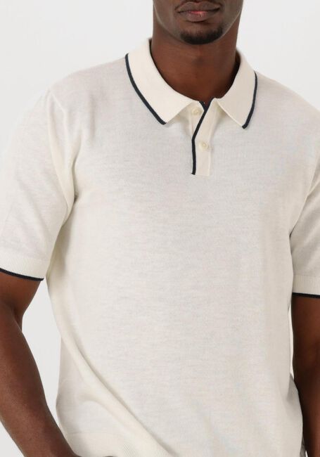 Weiße SELECTED HOMME Polo-Shirt SLHFAVE SPORT ZIP SS POLO NOOS - large