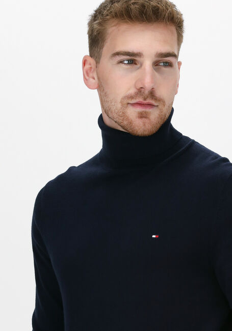 Dunkelblau TOMMY HILFIGER Rollkragenpullover PIMA COTTON CASHMERE ROLL NECK - large