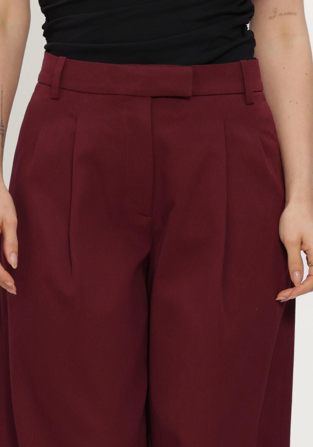 Bordeaux SELECTED WOMEN Hose SLWEXTRA WIDE HW THILDE PANT - large