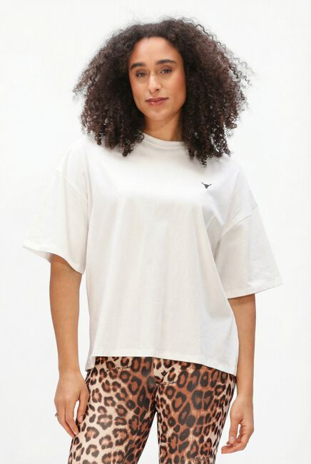 Wei&szlig;e ALIX THE LABEL T-shirt LADIES KNITTED BULL T-SHIRT - large