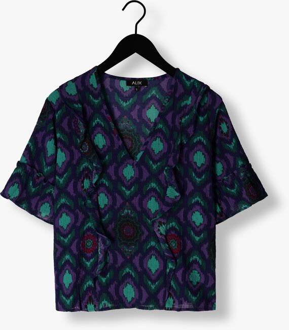 Lilane ALIX THE LABEL Top LADIES WOVEN IKAT RUFFLE TOP - large