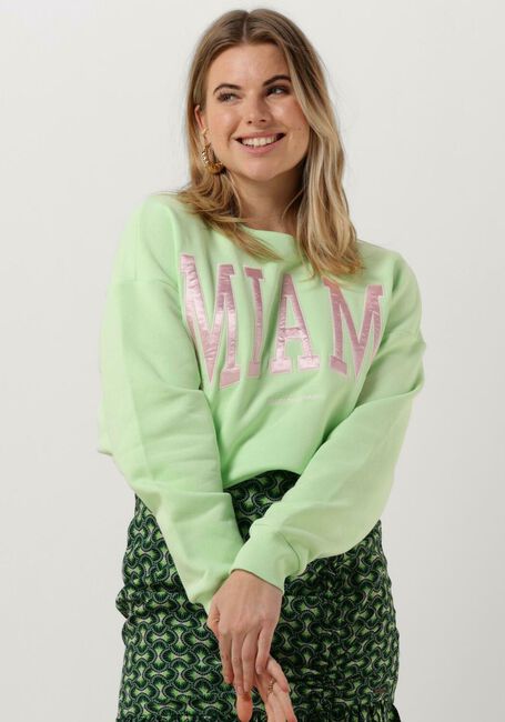 Limette COLOURFUL REBEL Pullover MIAMI PATCH CROPPED SWEAT - large