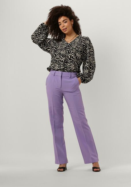 Schwarze OBJECT Blusen OBJLEONORA L/S V-NECK TOP - large