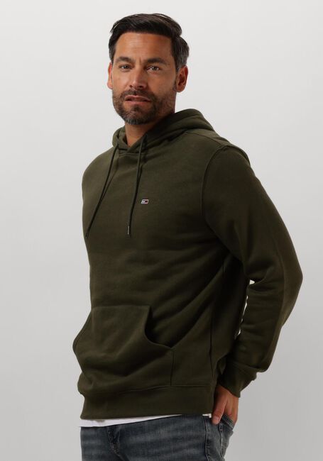 Grüne TOMMY JEANS Pullover & Cardigans TJM REG S FLAG HOODIE - large