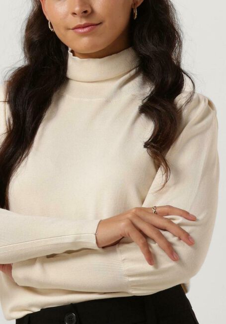 Ecru NOTRE-V Rollkragenpullover BASIC KNIT BLOUSE - large