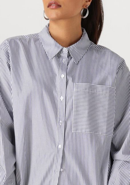 Blaue ANOTHER LABEL Blusen STELLA SHIRT L/S - large