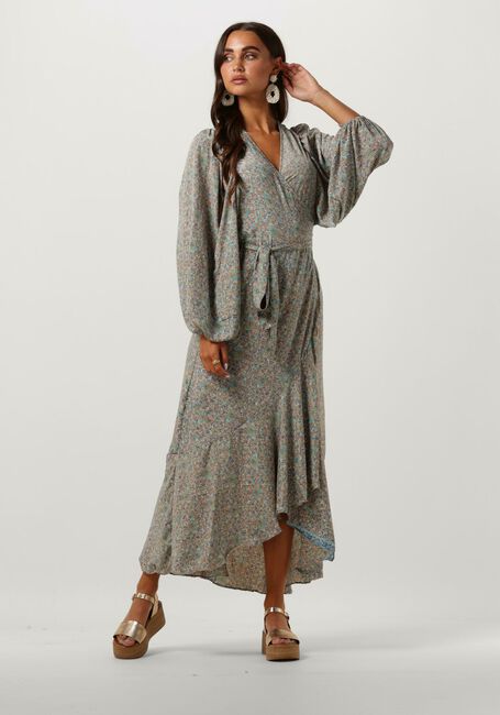 Hellblau SISSEL EDELBO Maxikleid ZELDA WRAP DRESS - large
