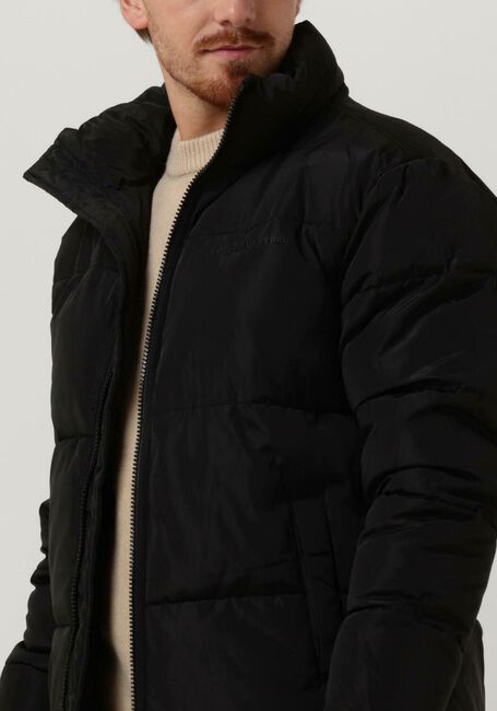 Schwarze COLOURFUL REBEL Wattierte Jack FINCH PUFFER JACKET - large