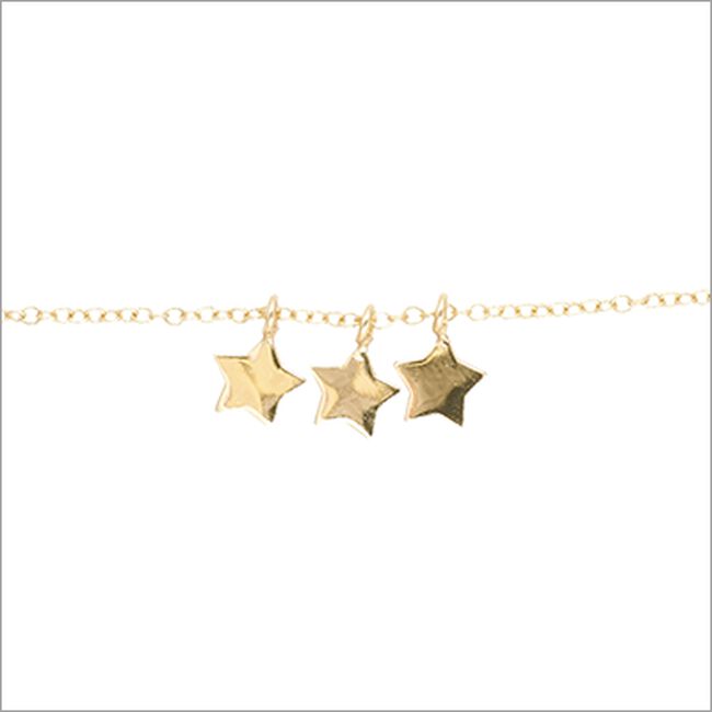 Goldfarbene ALLTHELUCKINTHEWORLD Armband FORTUNE BRACELET THREE STARS - large