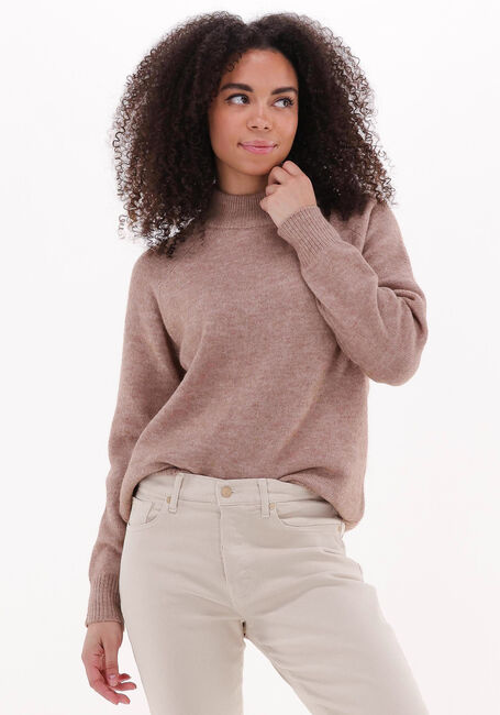 Camelfarbene SELECTED FEMME Pullover LULU LS KNIT HIGH NECK B - large