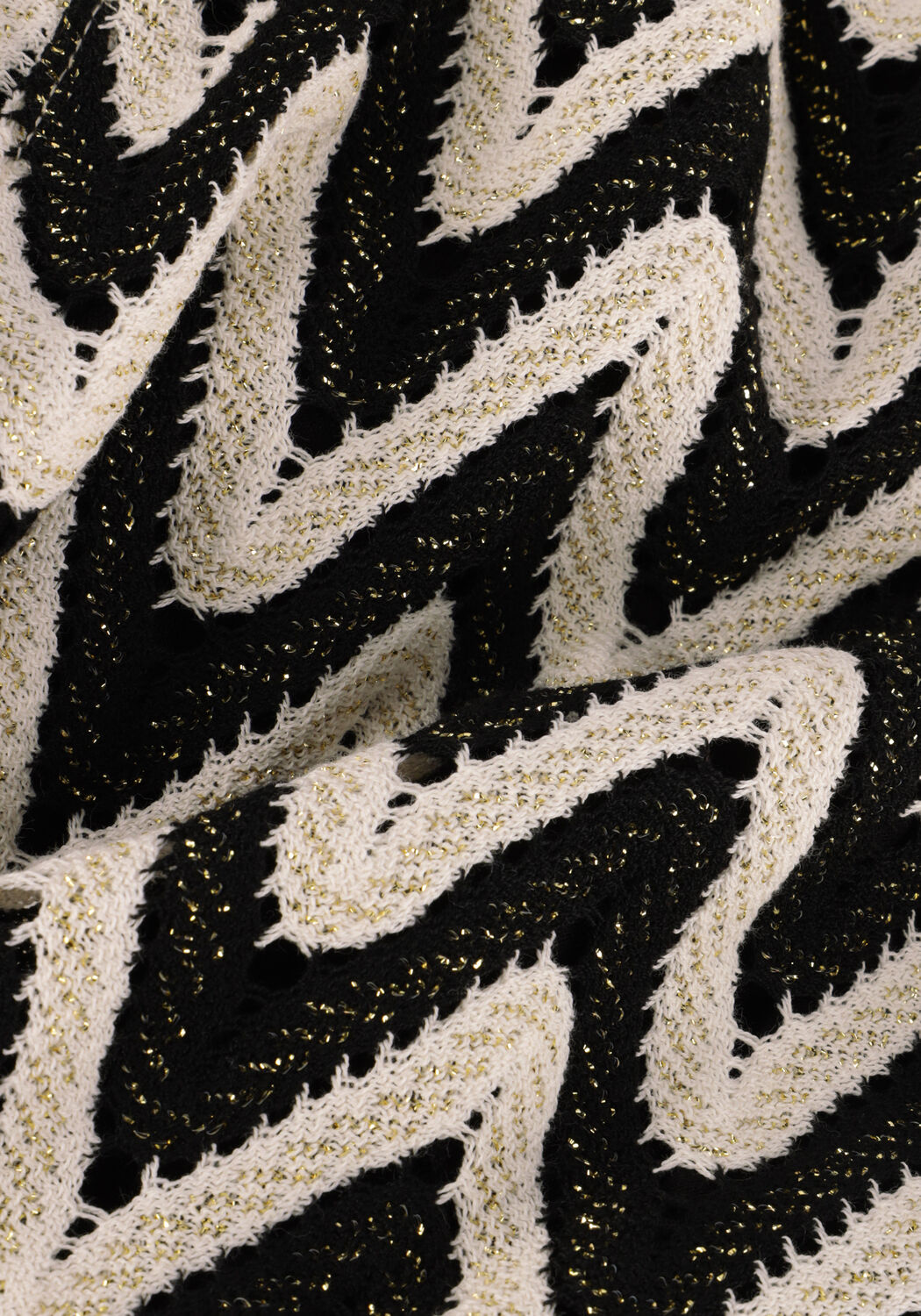 Schwarze SUMMUM Hose PANTS ZIG ZAG CROCHET - large