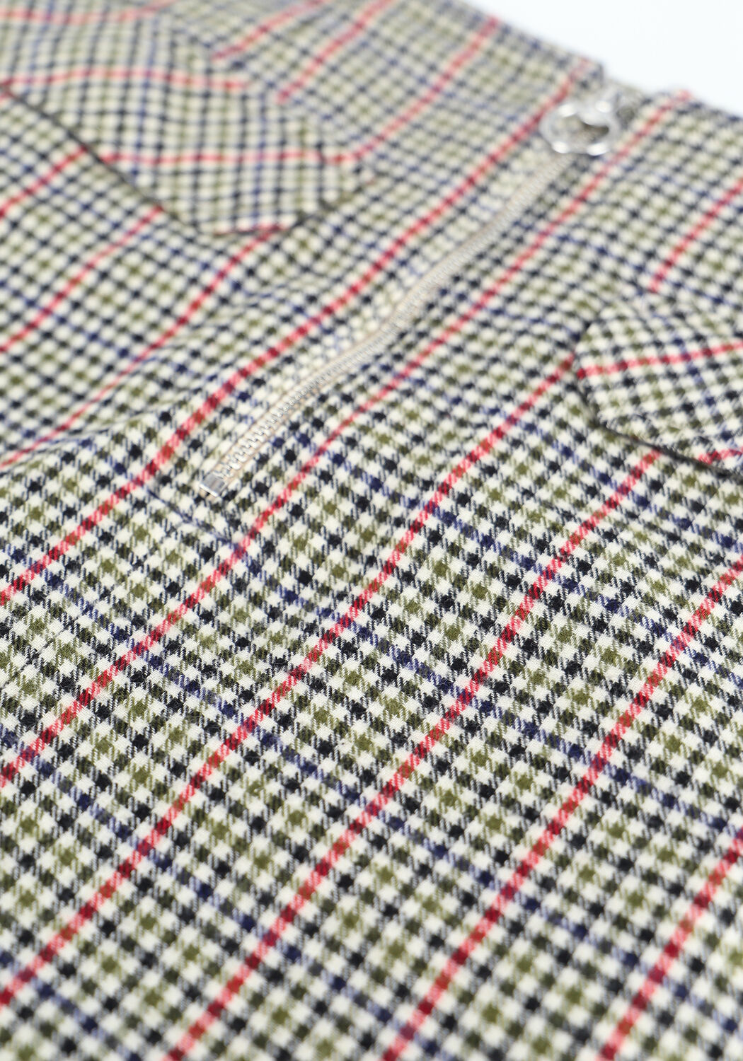 Gr&uuml;ne TOMMY JEANS Minirock TJW CHECK ZIP MINI SKIRT - large