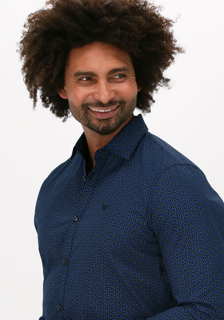 Dunkelblau PME LEGEND Klassisches Oberhemd LONG SLEEVE SHIRT PRINT FINE TWILL - large