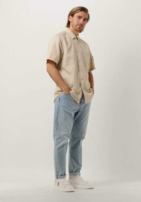 Beige CALVIN KLEIN Casual-Oberhemd LINEN SS SHIRT - large