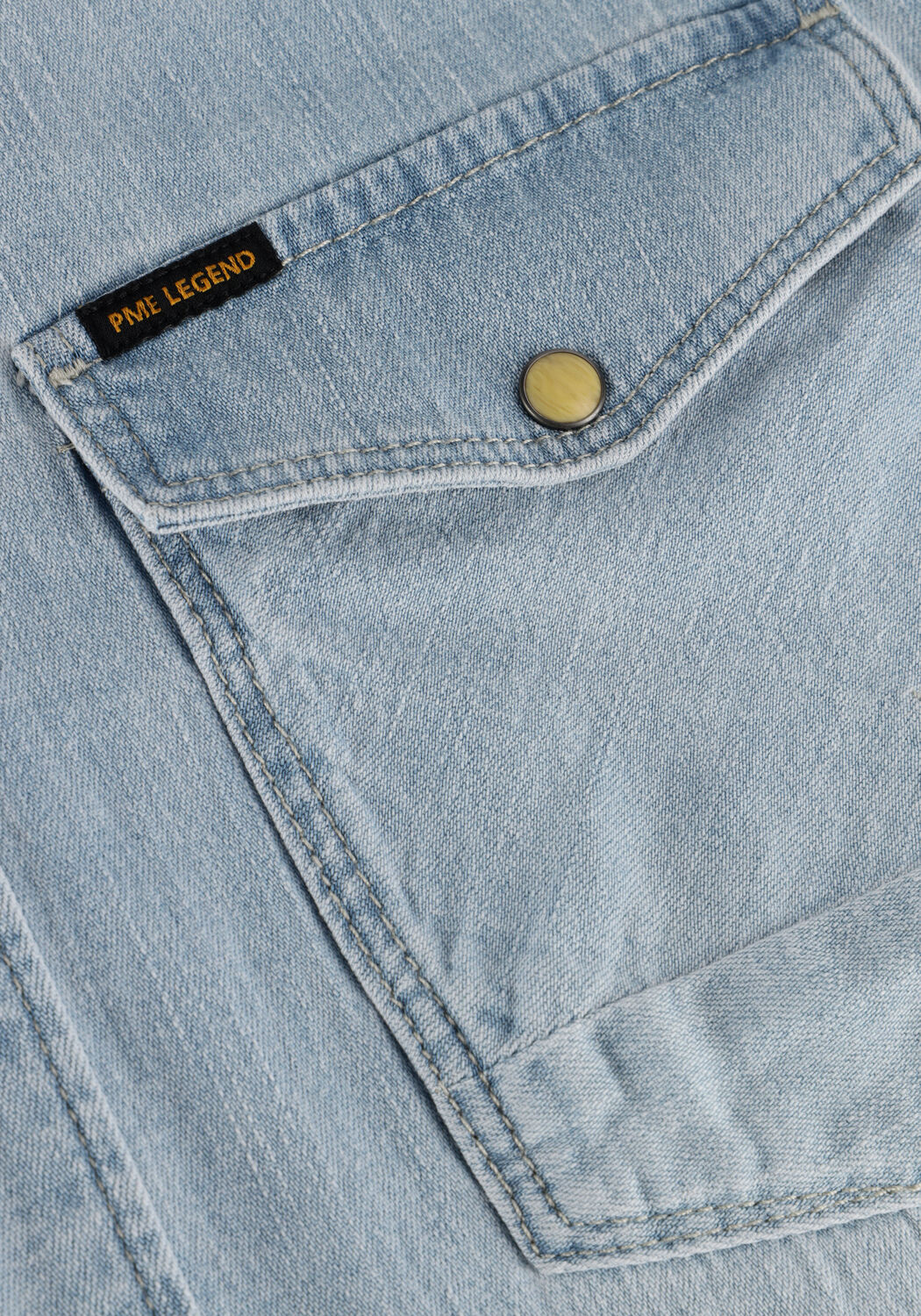 Blaue PME LEGEND Casual-Oberhemd LONG SLEEVE SHIRT REAL LIGHT BLUE - large