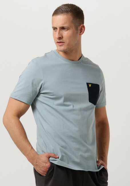 Blaue LYLE & SCOTT T-shirt CONTRAST POCKET T-SHIRT - large