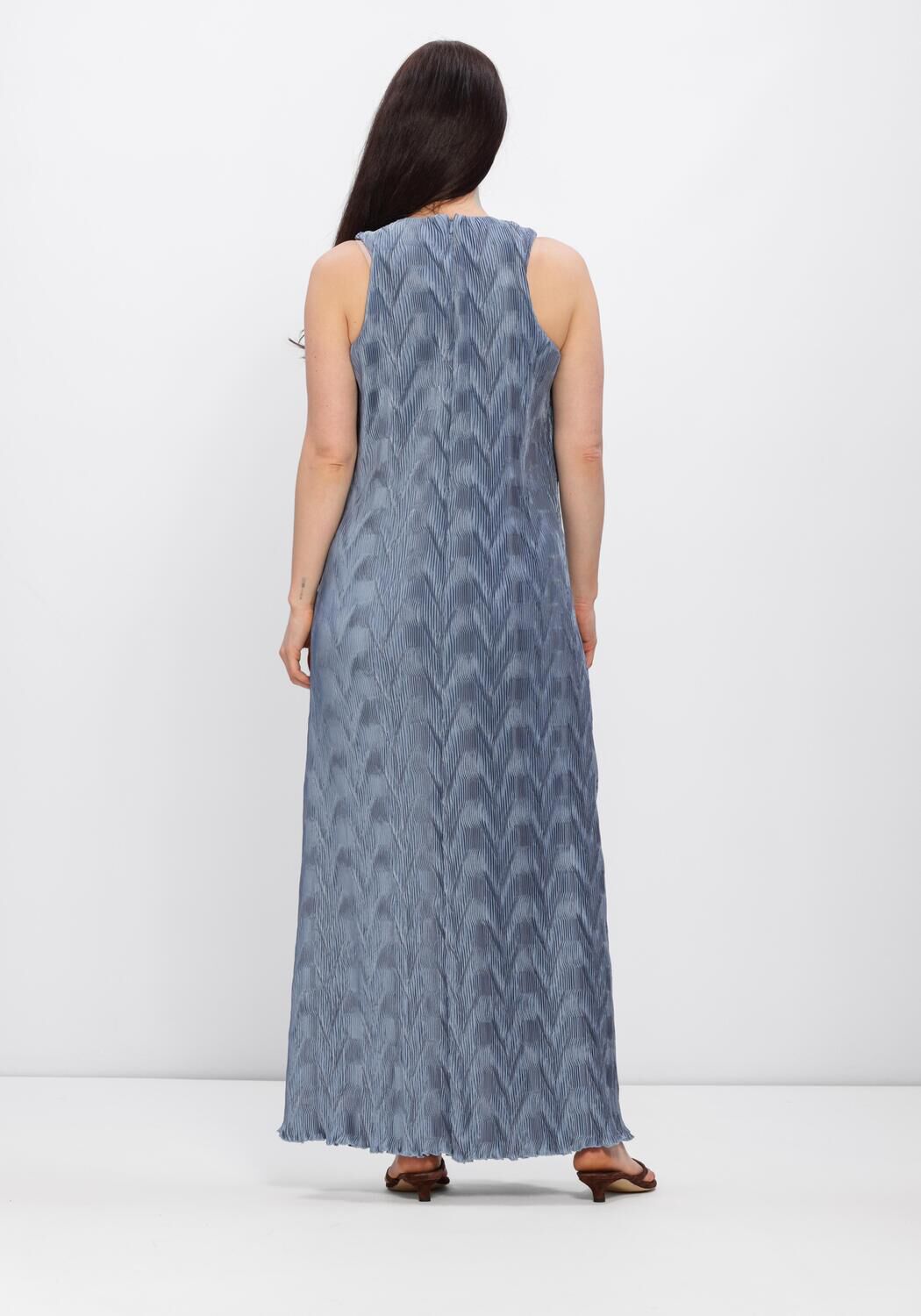 Blaue SELECTED WOMEN Maxikleid SLFANYA SL REGULAR ANKLE PLISSE - large