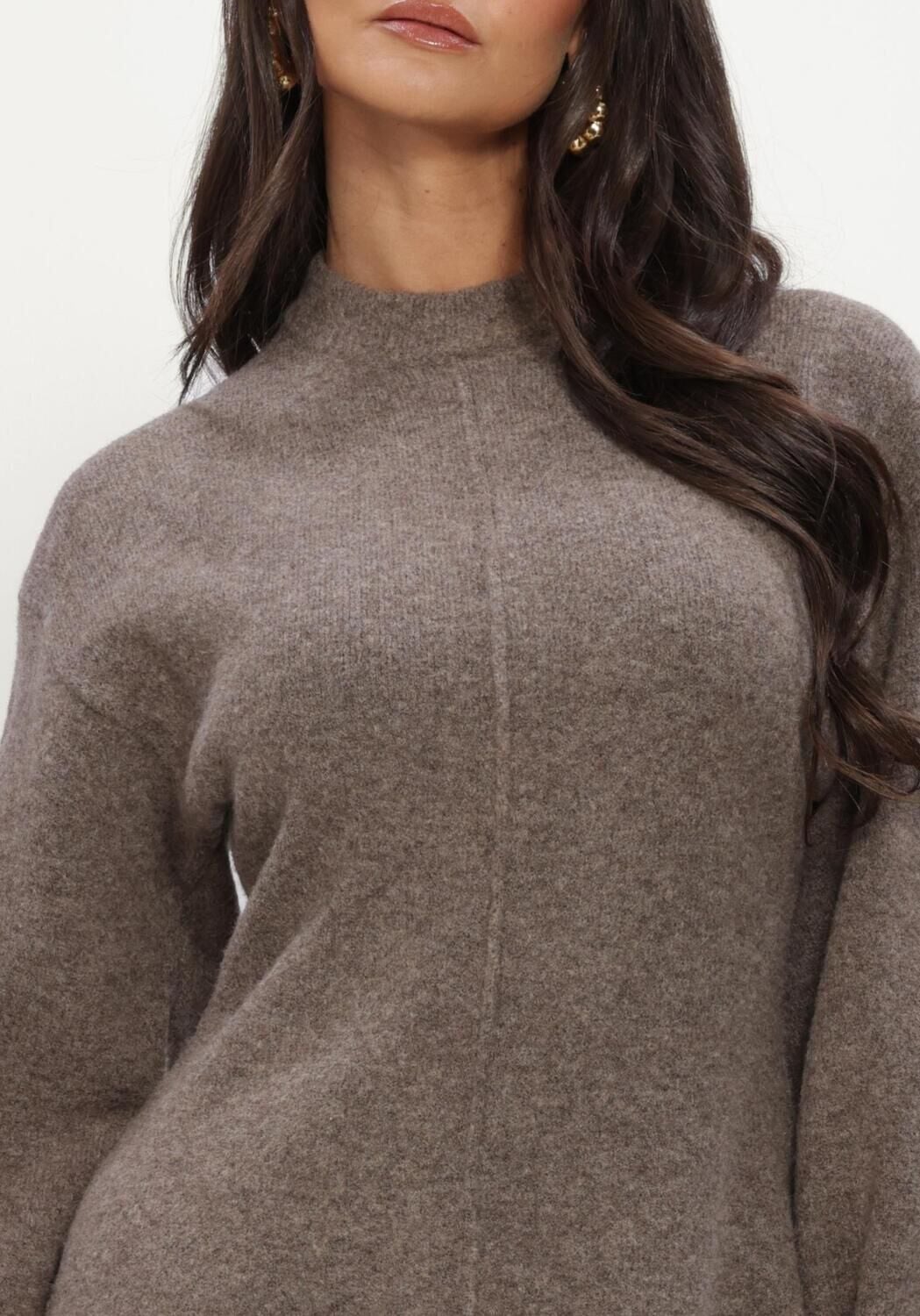 Taupe NOTRE-V Minikleid NV-ILJA - large