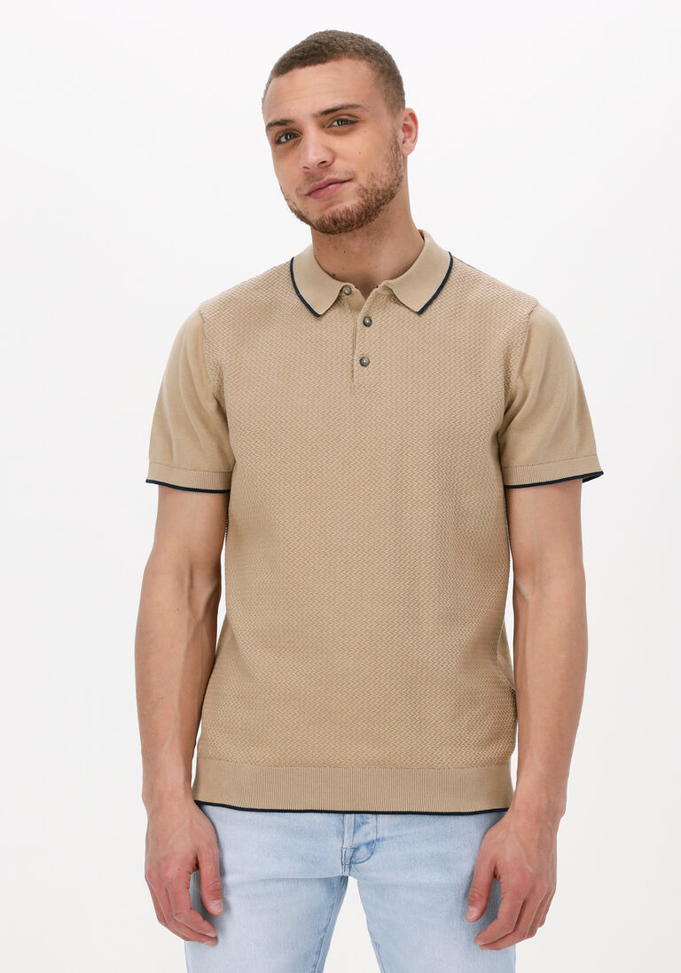 grüne selected homme polo-shirt slhhank ss knit button polo