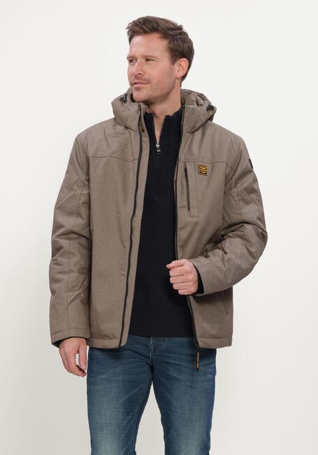 Khaki PME LEGEND Winterjacken SEMI LONG JACKET STRATOR MELANGE TWILL - large