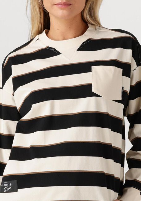 Mehrfarbige/Bunte HAUTE L'AMITIÉ Top VERONICA STRIPE TEE SWEAT - large