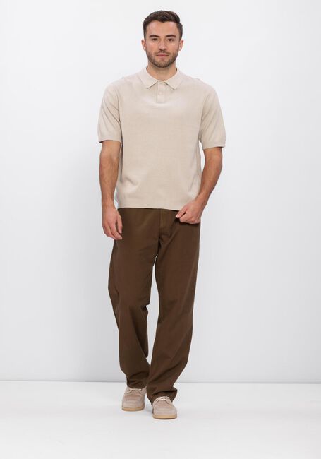 Beige FOR&Eacute;T Polo-Shirt SEA COTTON LINEN SS POLO - large