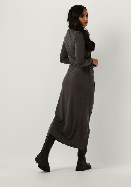 Dunkelgrau SIMPLE Midikleid KNIT-VIS-PIQUE-23-1 - large