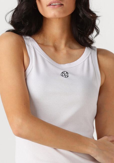 Weiße MSCH COPENHAGEN T-shirt MSCHGUBBE RASMIA ICON SL TOP - large