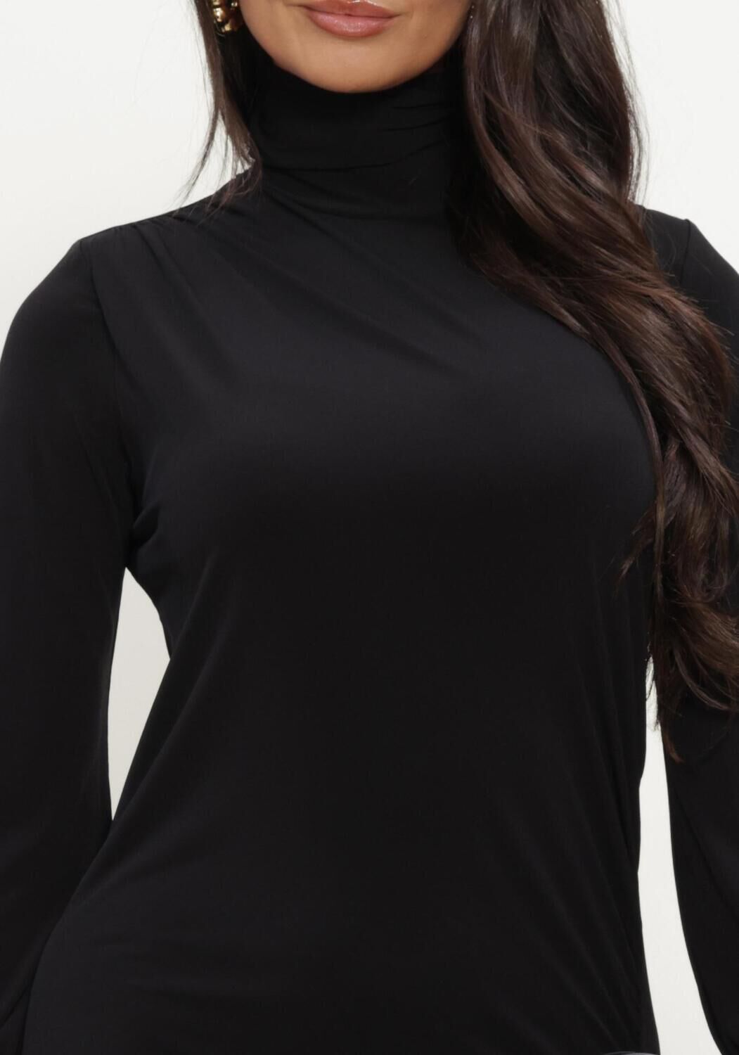 Schwarze NOTRE-V Maxikleid NV-ISELLA - large
