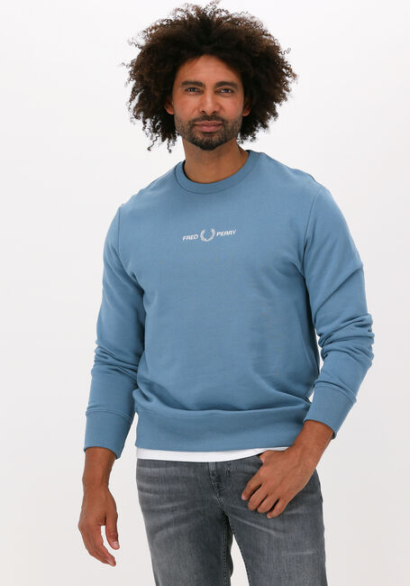 Hellblau FRED PERRY Sweatshirt EMBRIODERED SWEATSHIRT - large