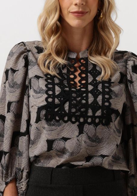 Schwarze JANSEN AMSTERDAM Blusen GF159 BLOUSE AVALON - large