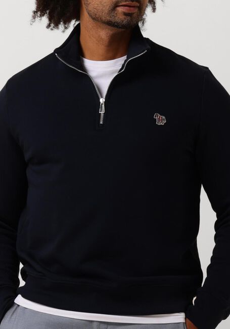 Dunkelblau PS PAUL SMITH Pullover MENS LS REG FIT HALF ZIP TOP ZEBRA - large