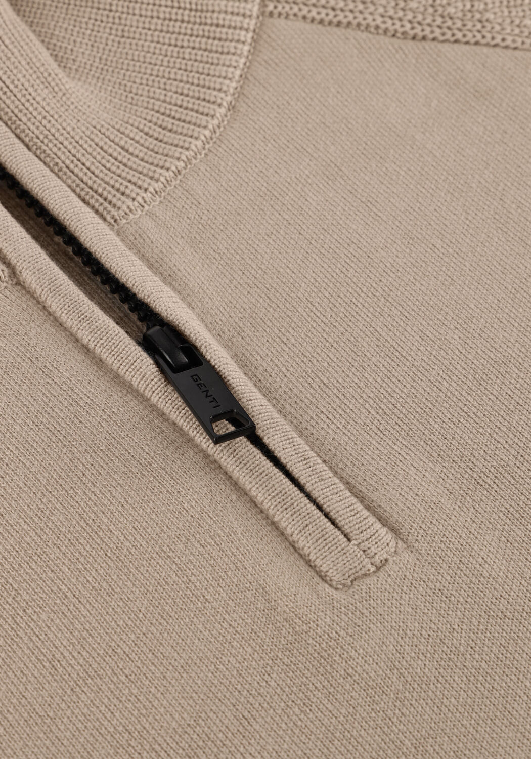 Beige GENTI Pullover TURTLE ZIP - large