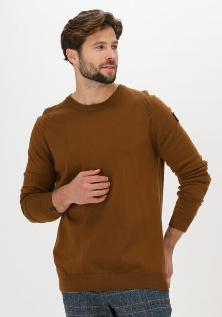 Khaki VANGUARD Pullover R-NECK 100% MERINO WOOL EXTRAF - large