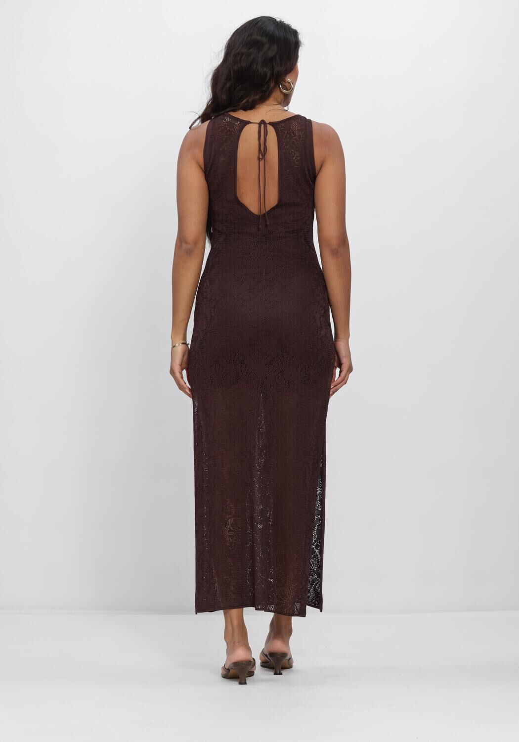 Braune VANESSA BRUNO Maxikleid ETTA - large