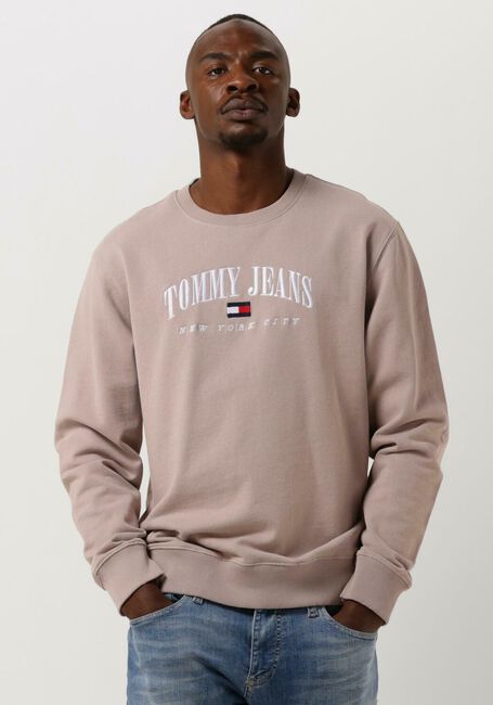 Beige TOMMY JEANS Sweatshirt TJM REG SMALL VARSITY CREW - large
