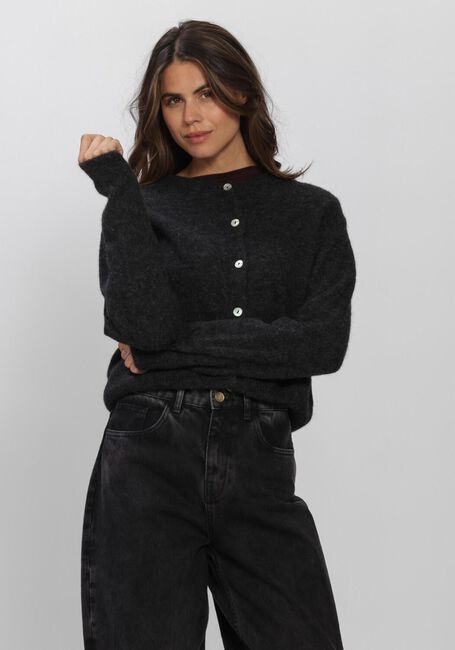 Dunkelgrau BY-BAR Strickjacke CLEO CARDIGAN - large