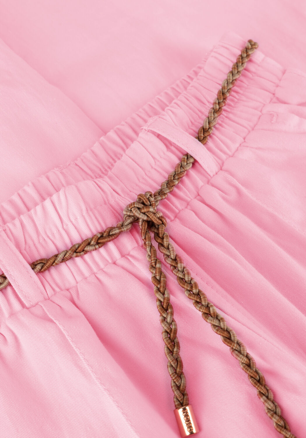 Hell-Pink NONO Hose SAYLA TWILL PALAZZO PANTS + BRAIDED CORD - large