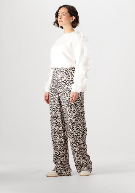Weiße JANSEN AMSTERDAM Top KALLIE TRUI SS 196 LONG SLEEVE RUFFLE - large