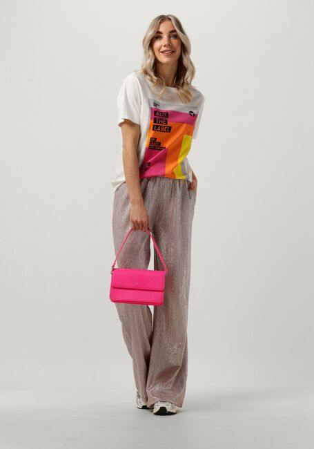 Weiße ALIX THE LABEL T-shirt LADIES KNITTED GRAPHIC T-SHIRT - large