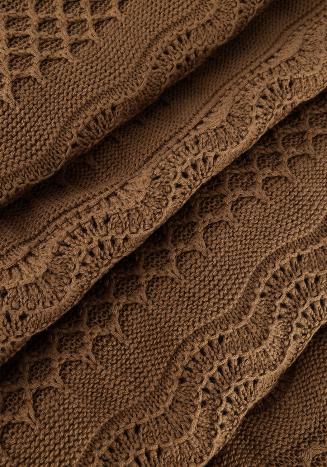 Camelfarbene SECOND FEMALE Midikleid MUTIO KNIT DRESS - large