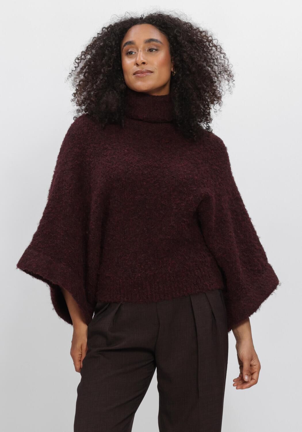Bordeaux AIMEE THE LABEL Pullover & Cardigans NAMIBIAW6 KNITTED SWEATER - large
