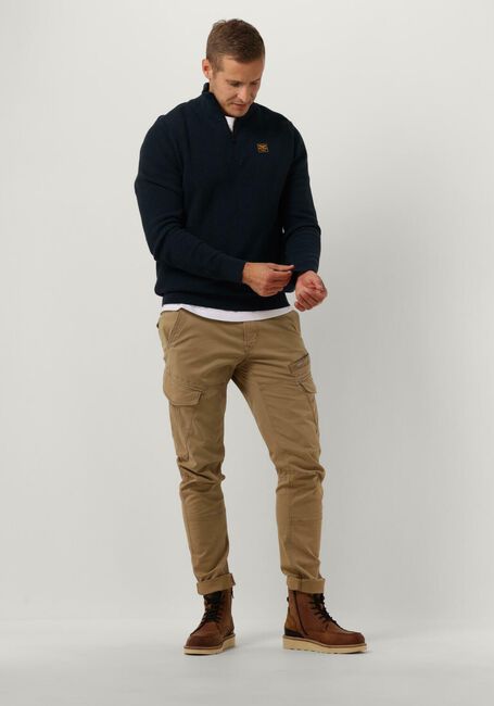 Dunkelblau PME LEGEND Pullover HALF ZIP COLLAR COTTON PLATED - large