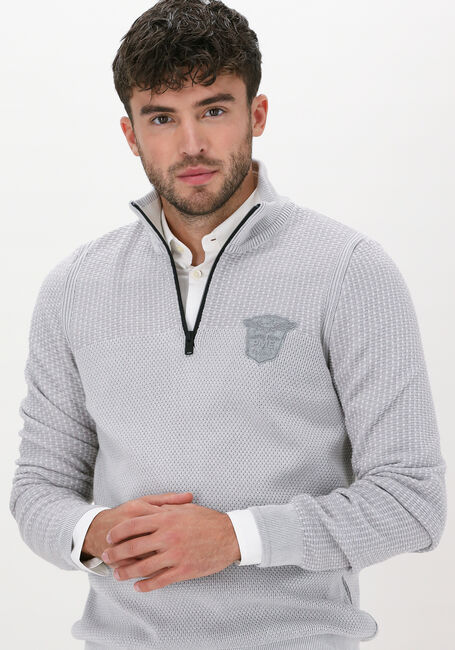 Hellgrau PME LEGEND Pullover HALF ZIP COLLAR COTTON PLATED - large