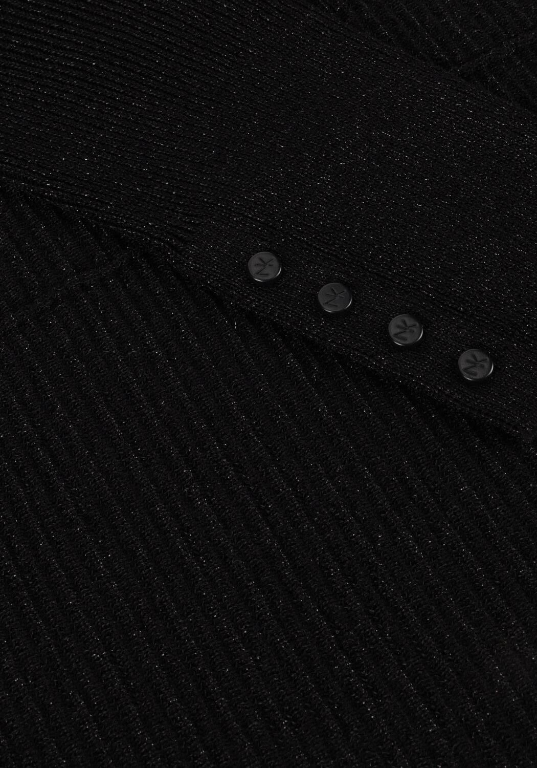 Schwarze NUKUS Top BATWING PULLOVER LUREX - large