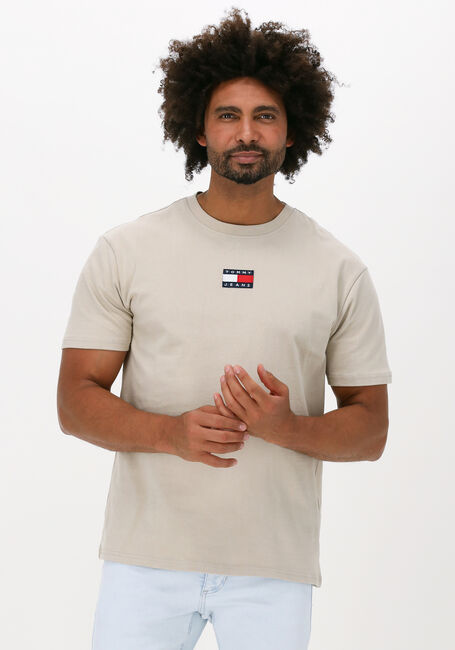 Beige TOMMY JEANS T-shirt TJM TOMMY BADGE TEE - large